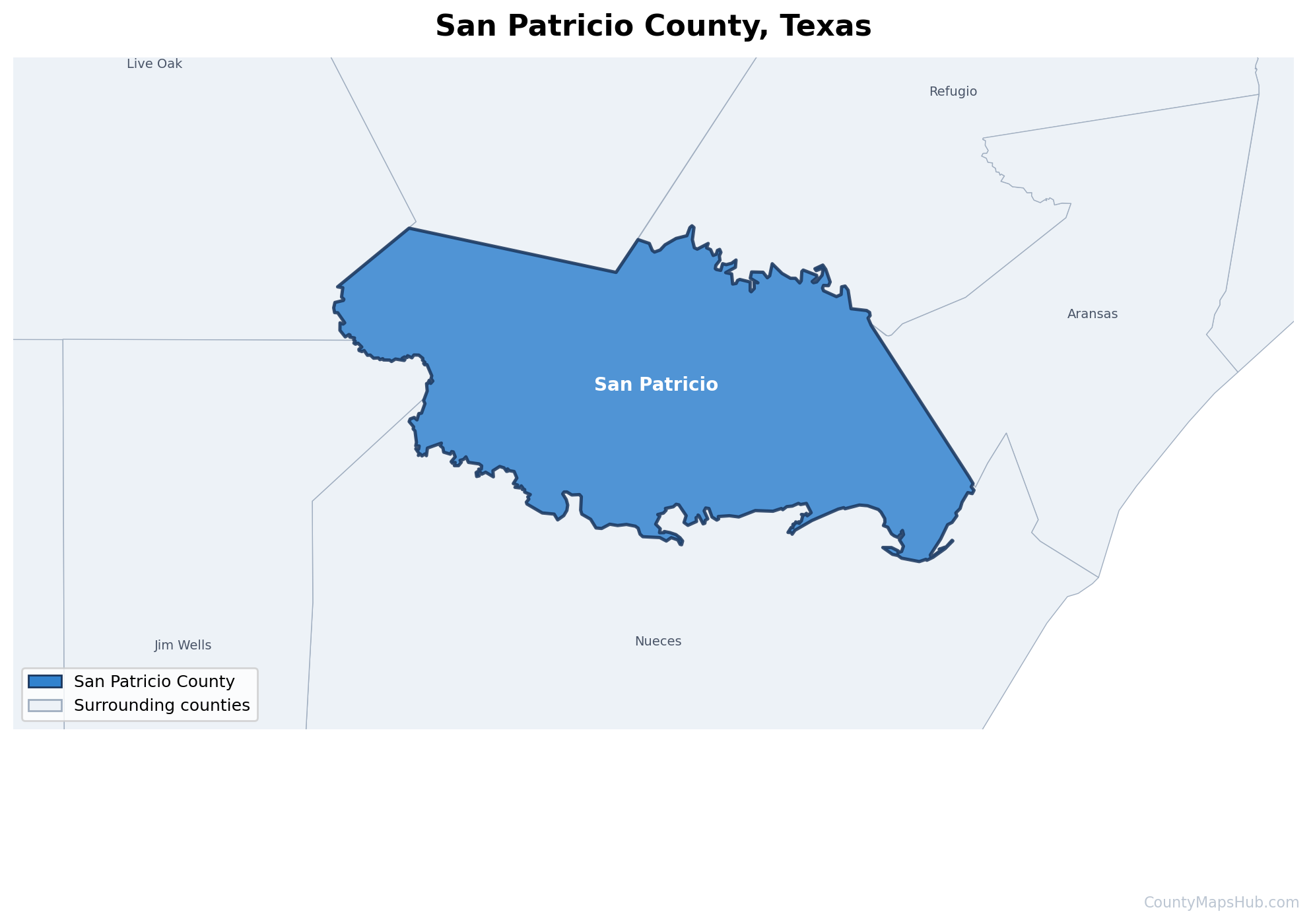 San Patricio County map