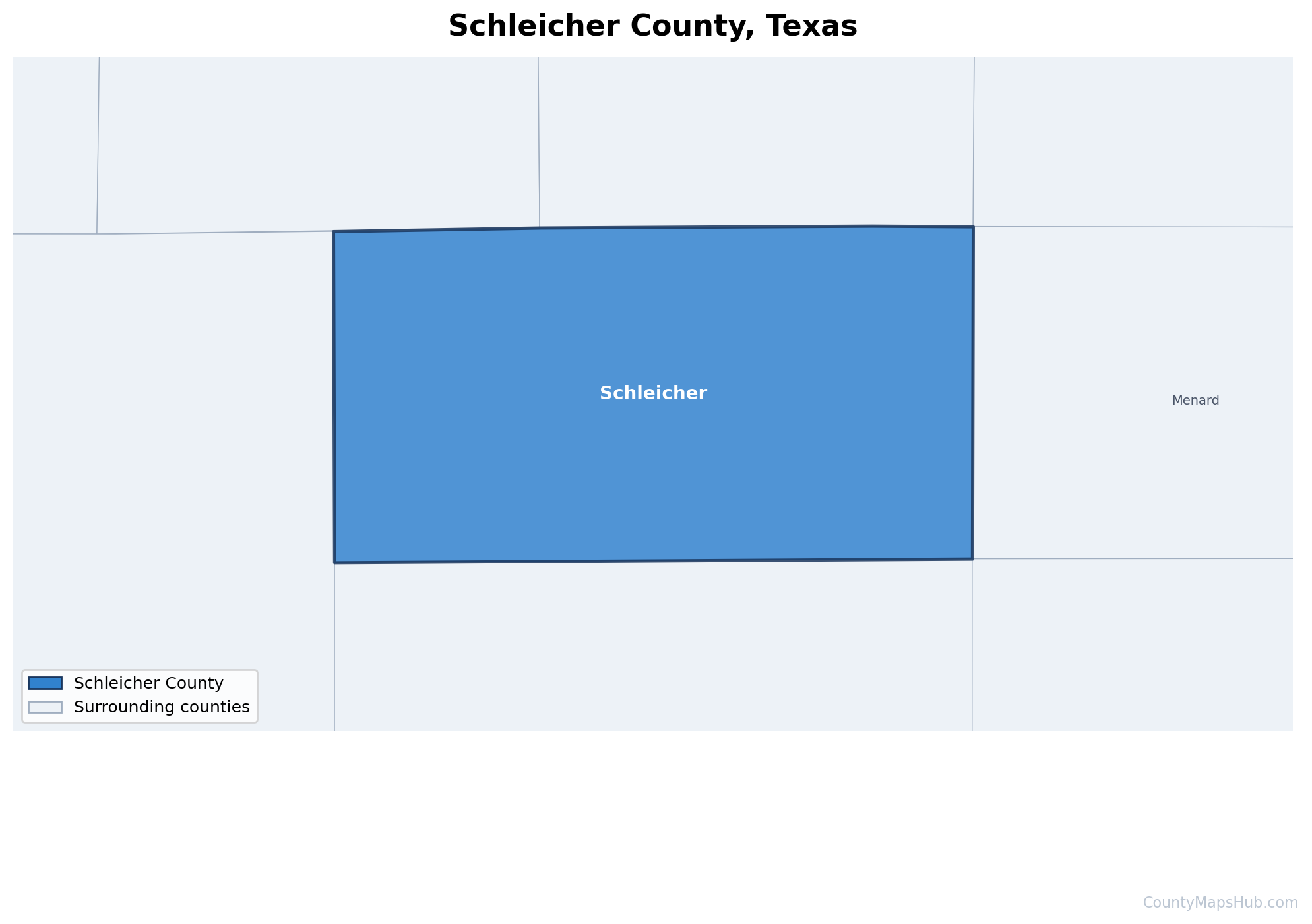 Schleicher County map