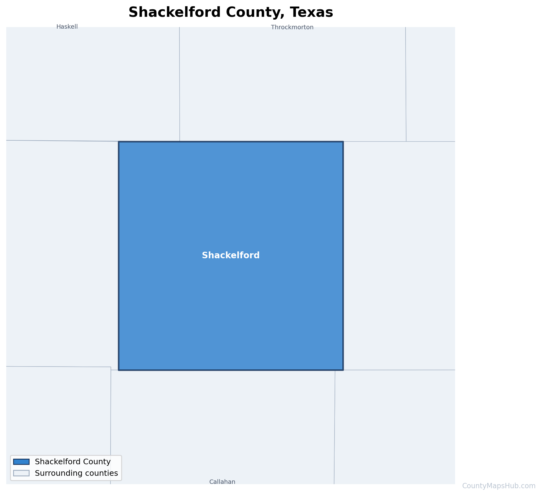 Shackelford County map