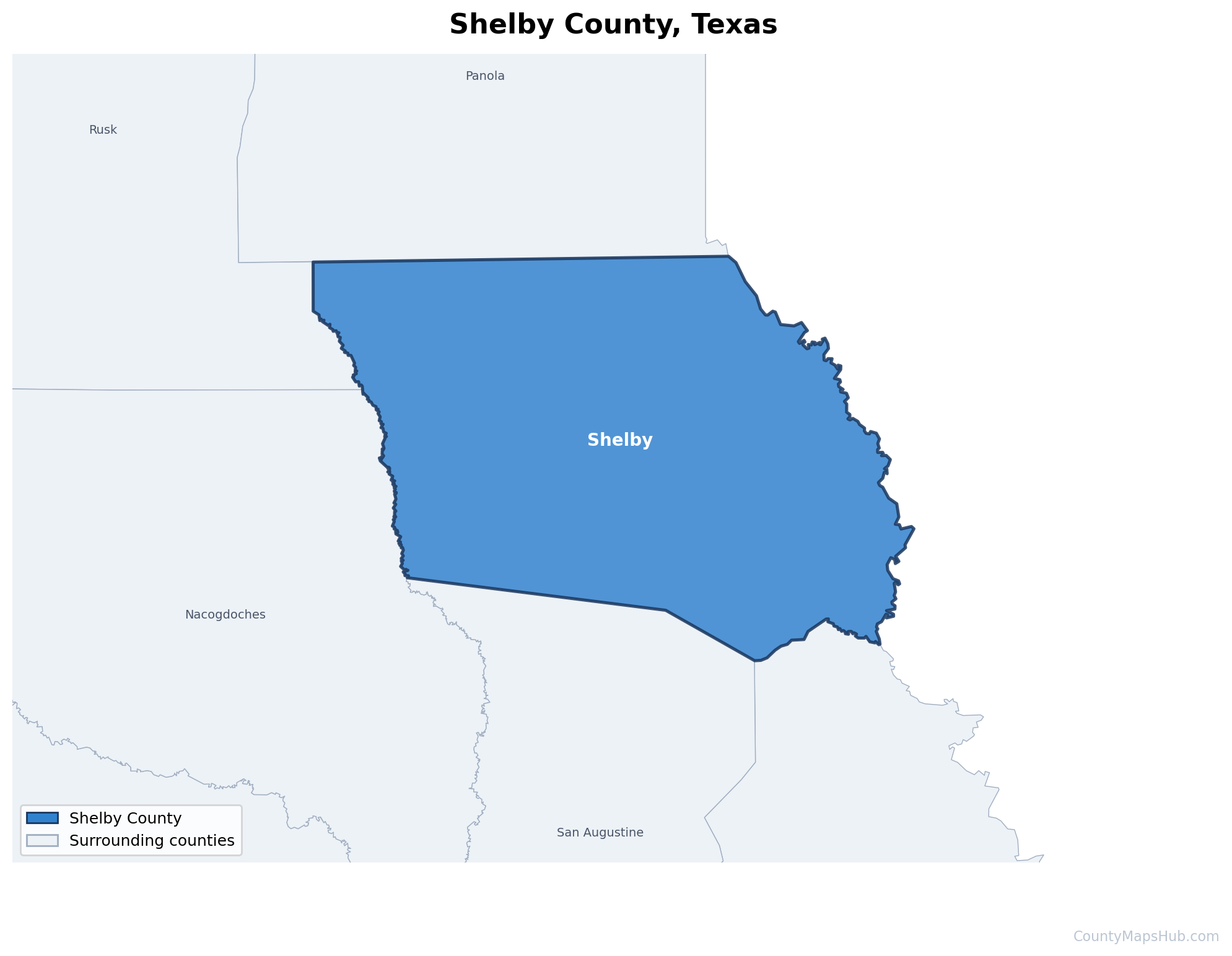 Shelby County map