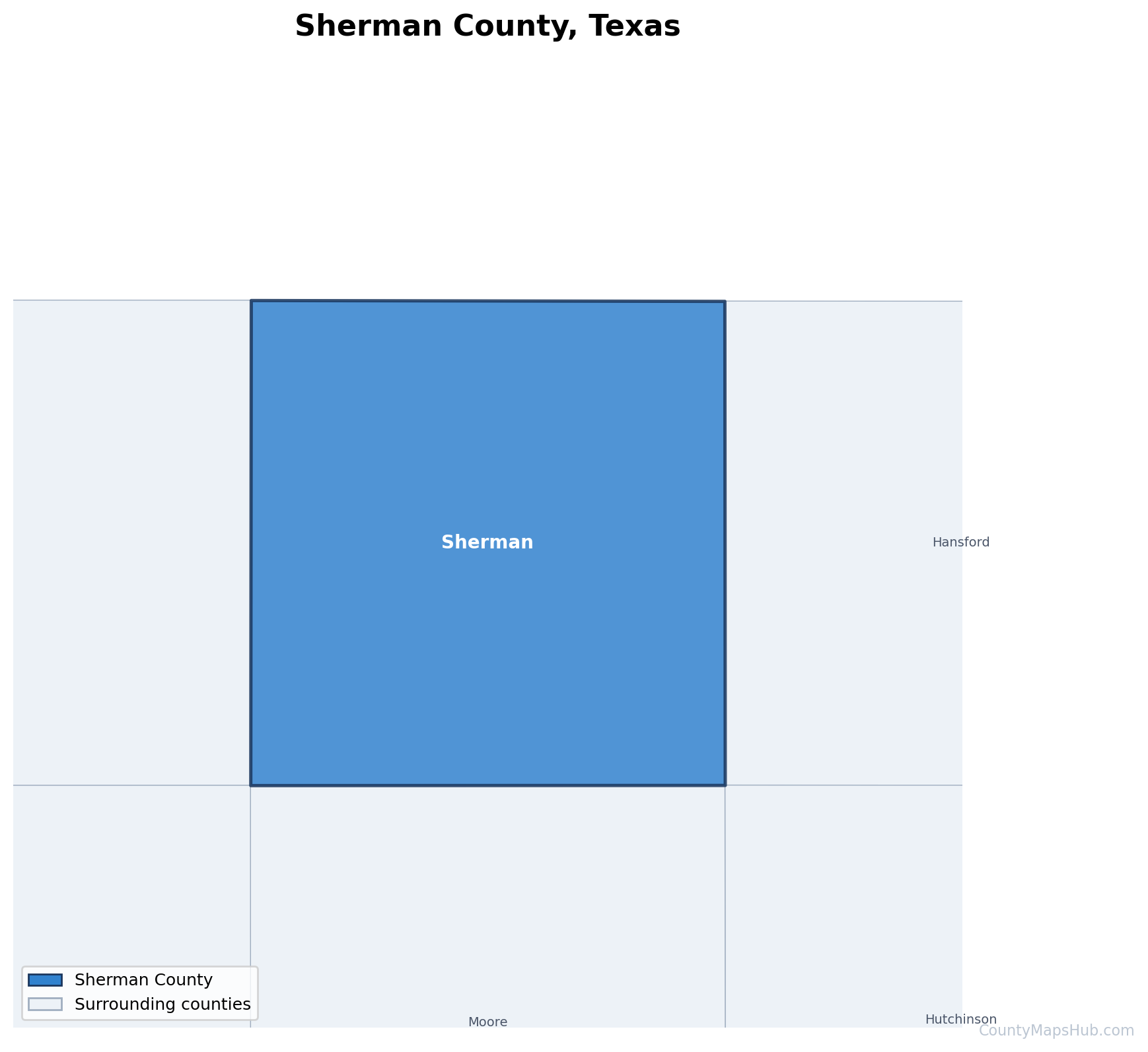 Sherman County map