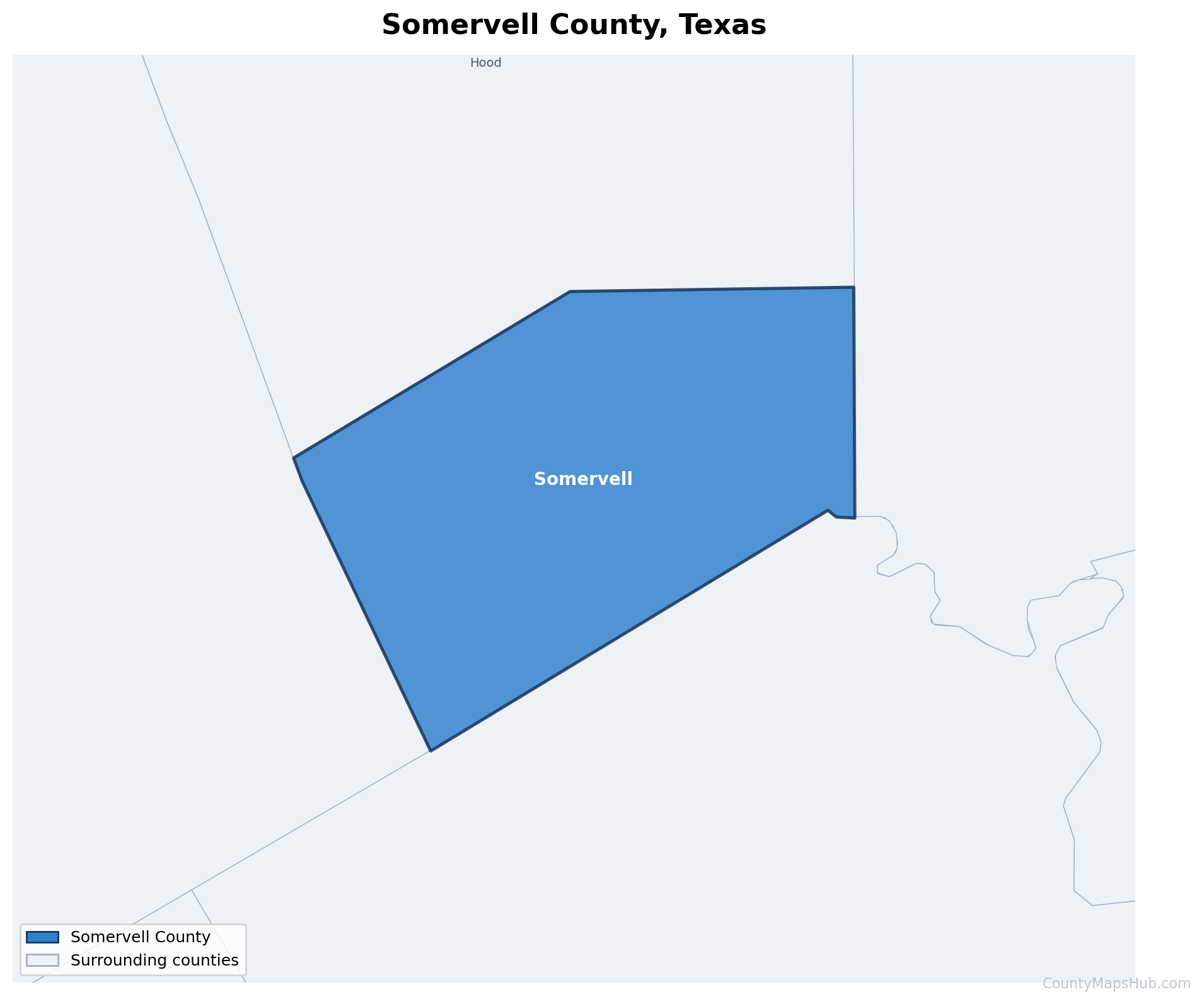 Somervell County map