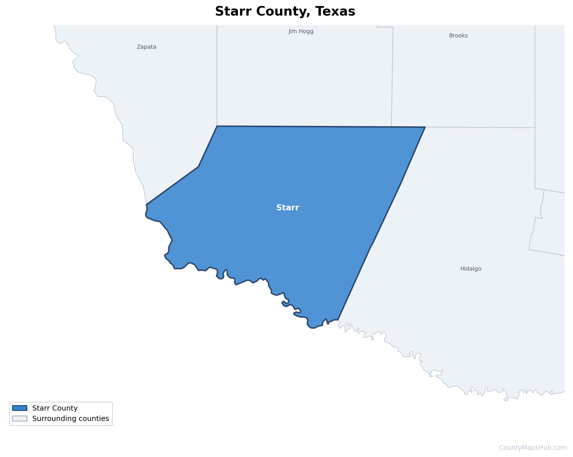 Starr County map