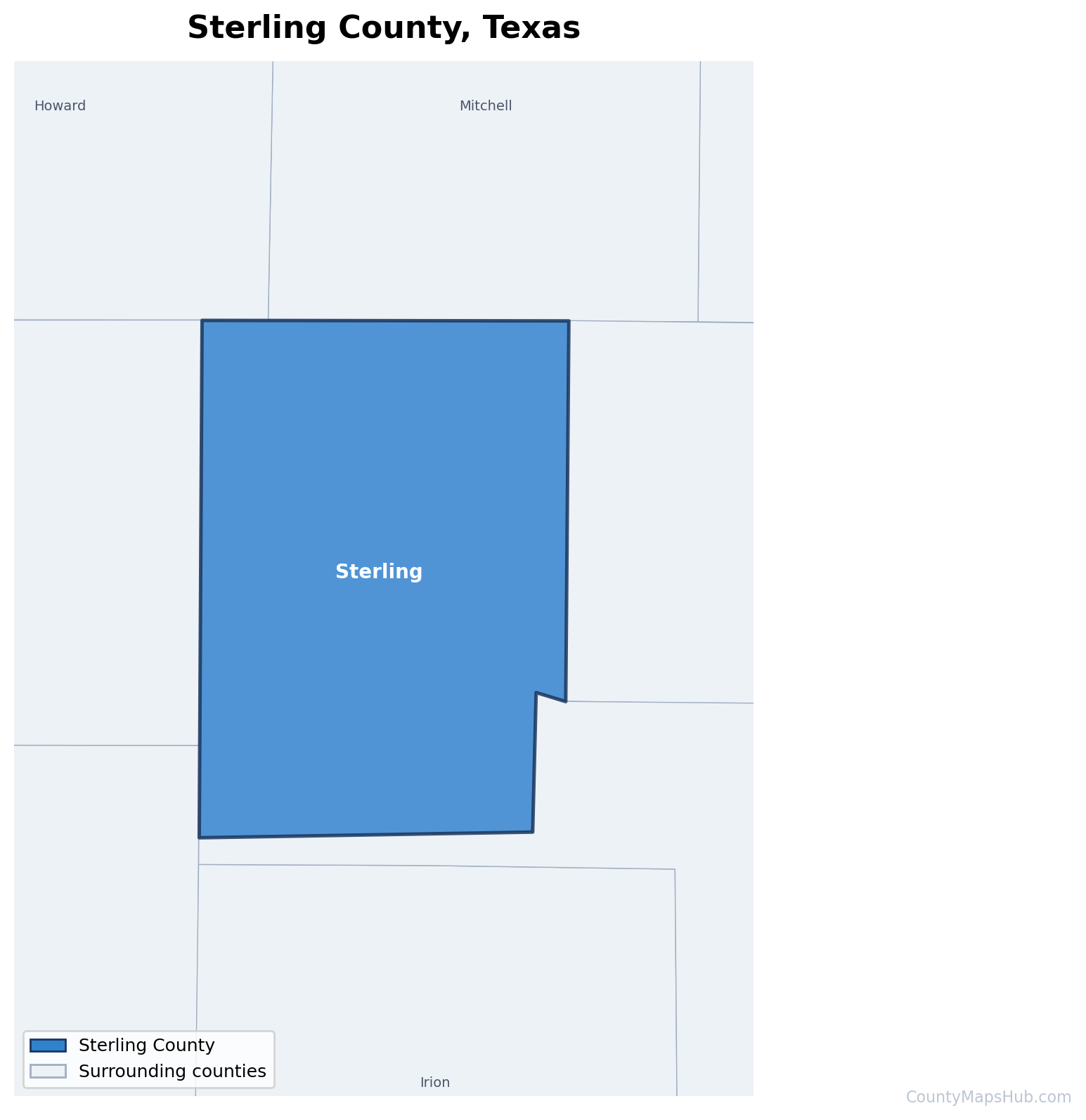 Sterling County map