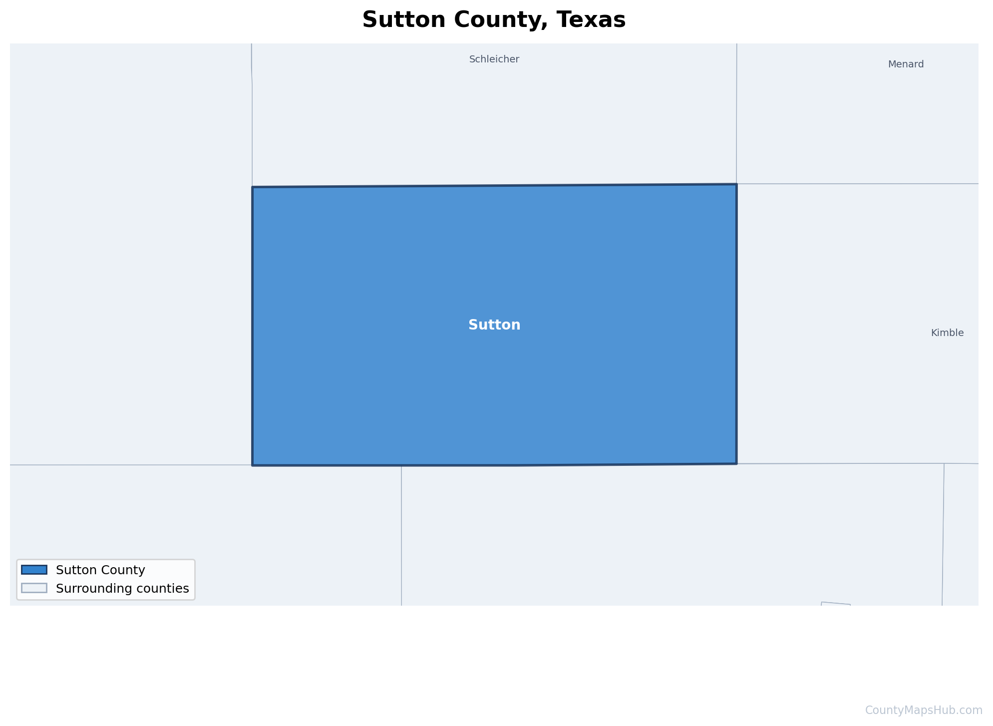 Sutton County map