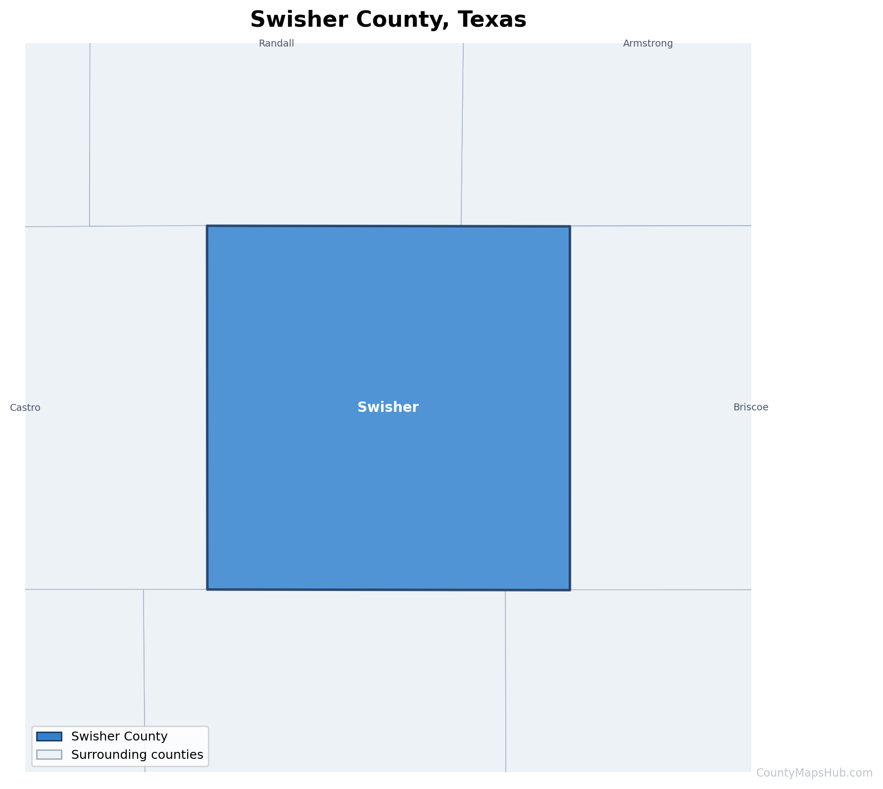 Swisher County map