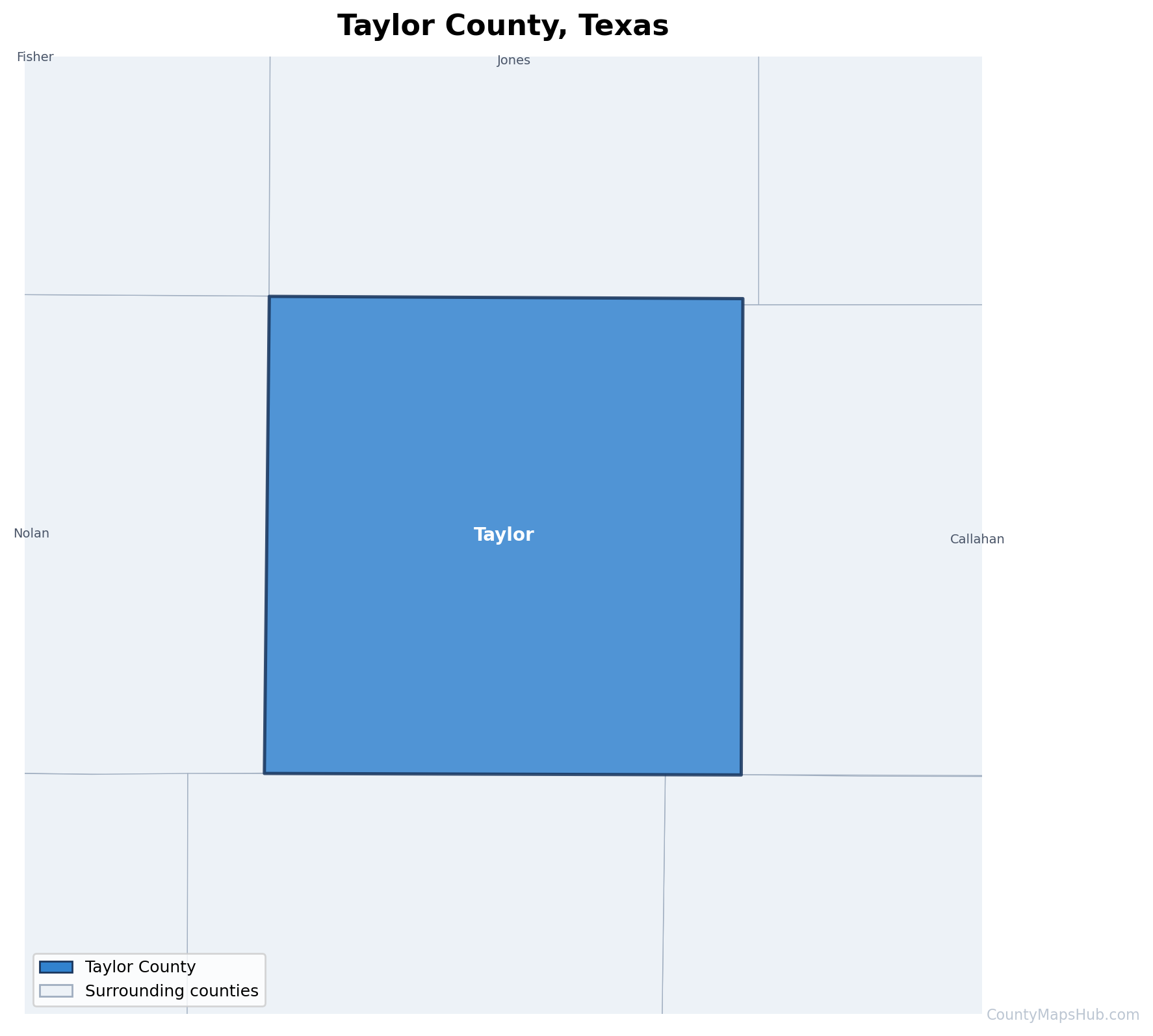 Taylor County map