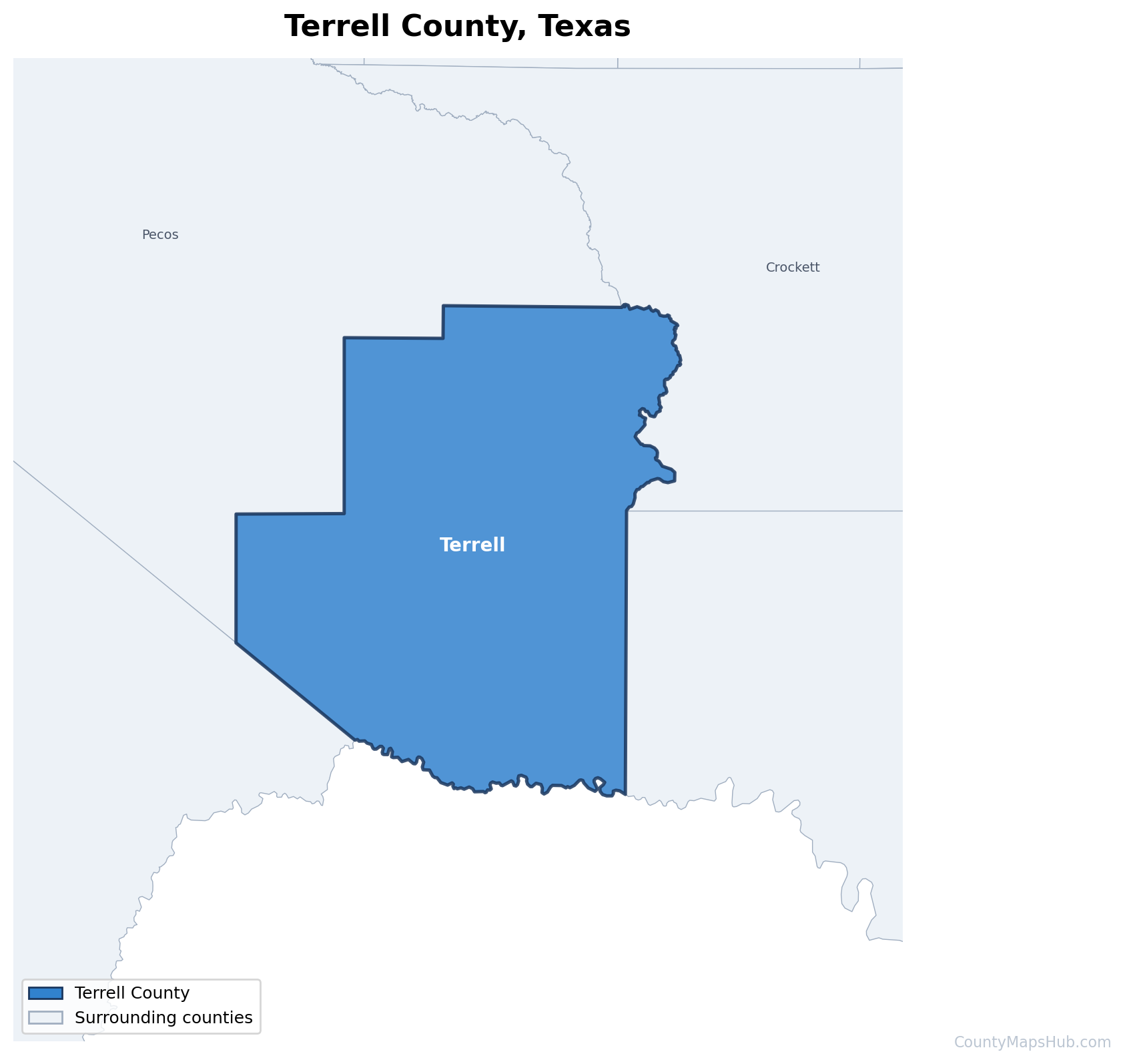 Terrell County map