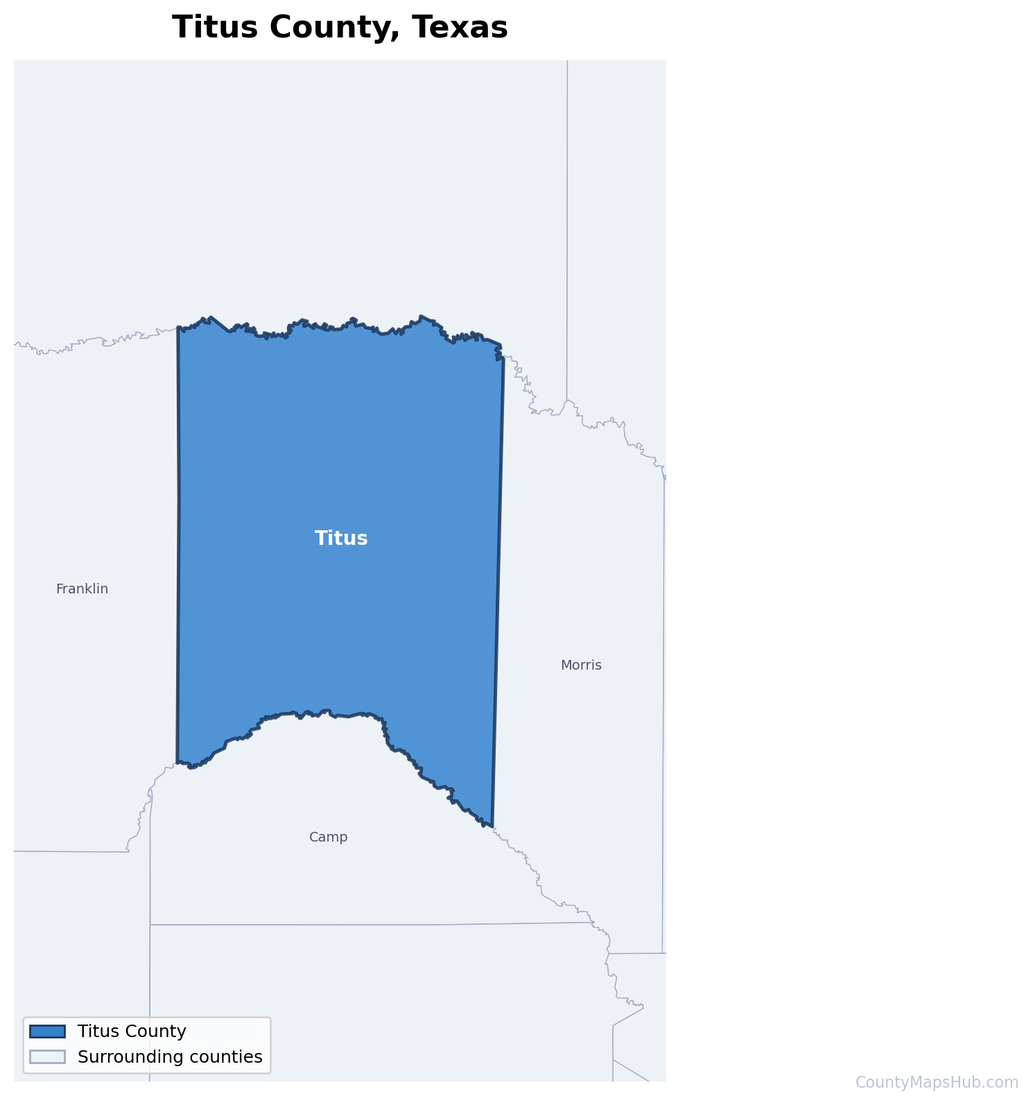 Titus County map