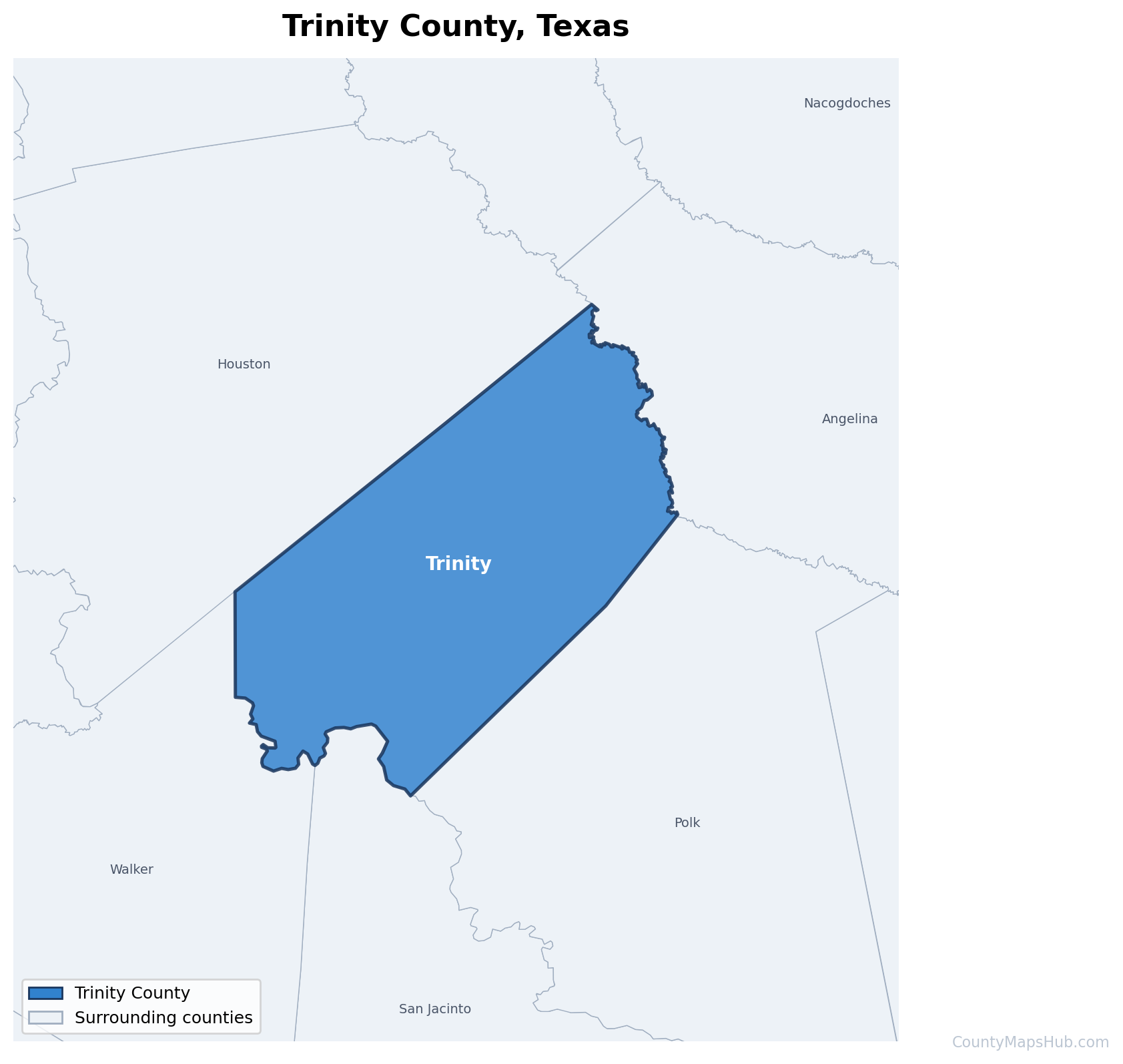 Trinity County map