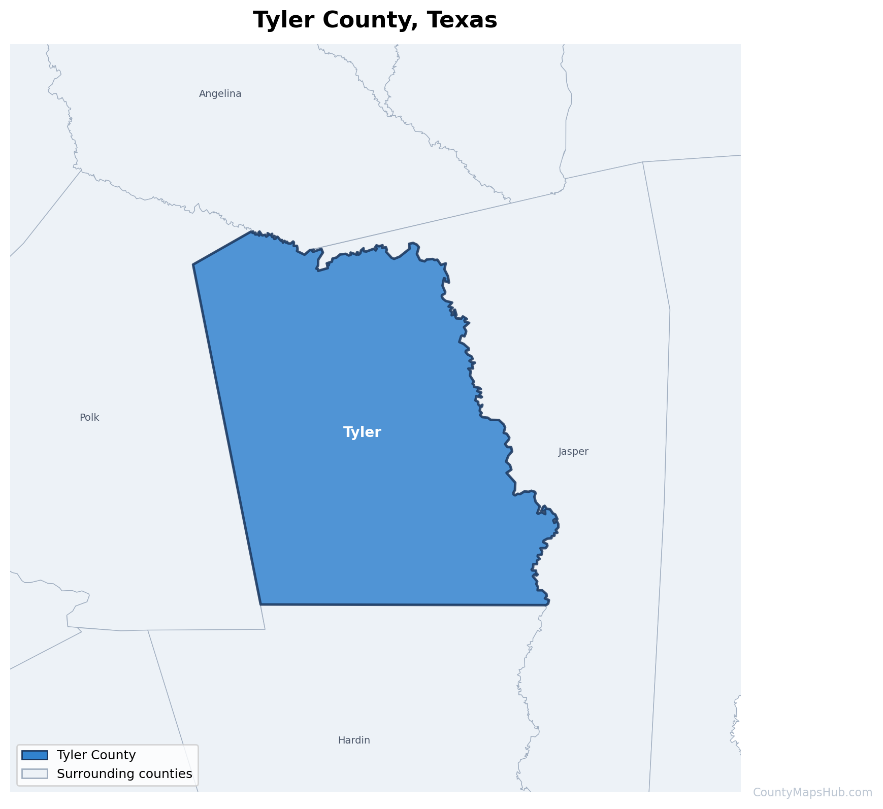 Tyler County map