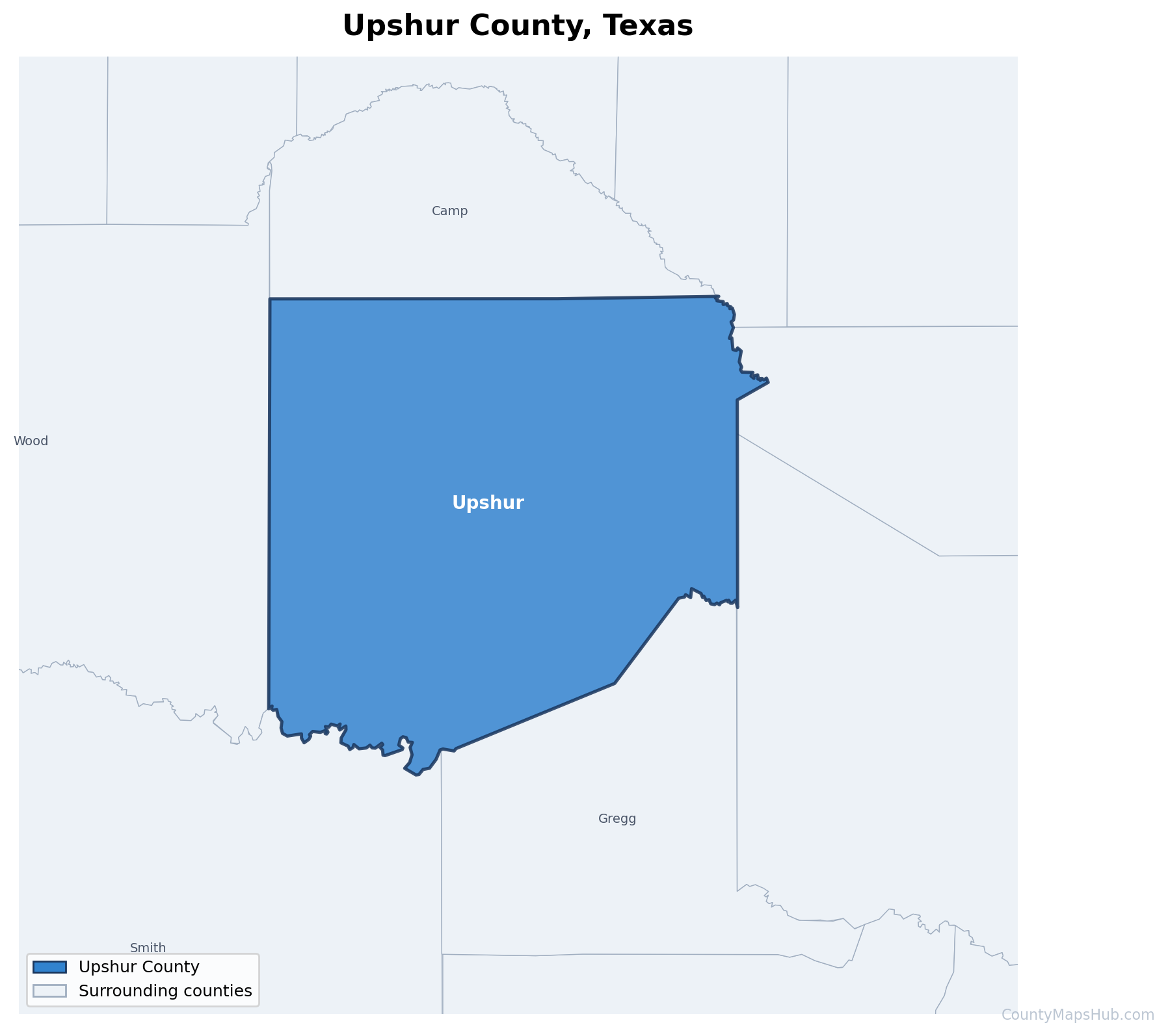 Upshur County map