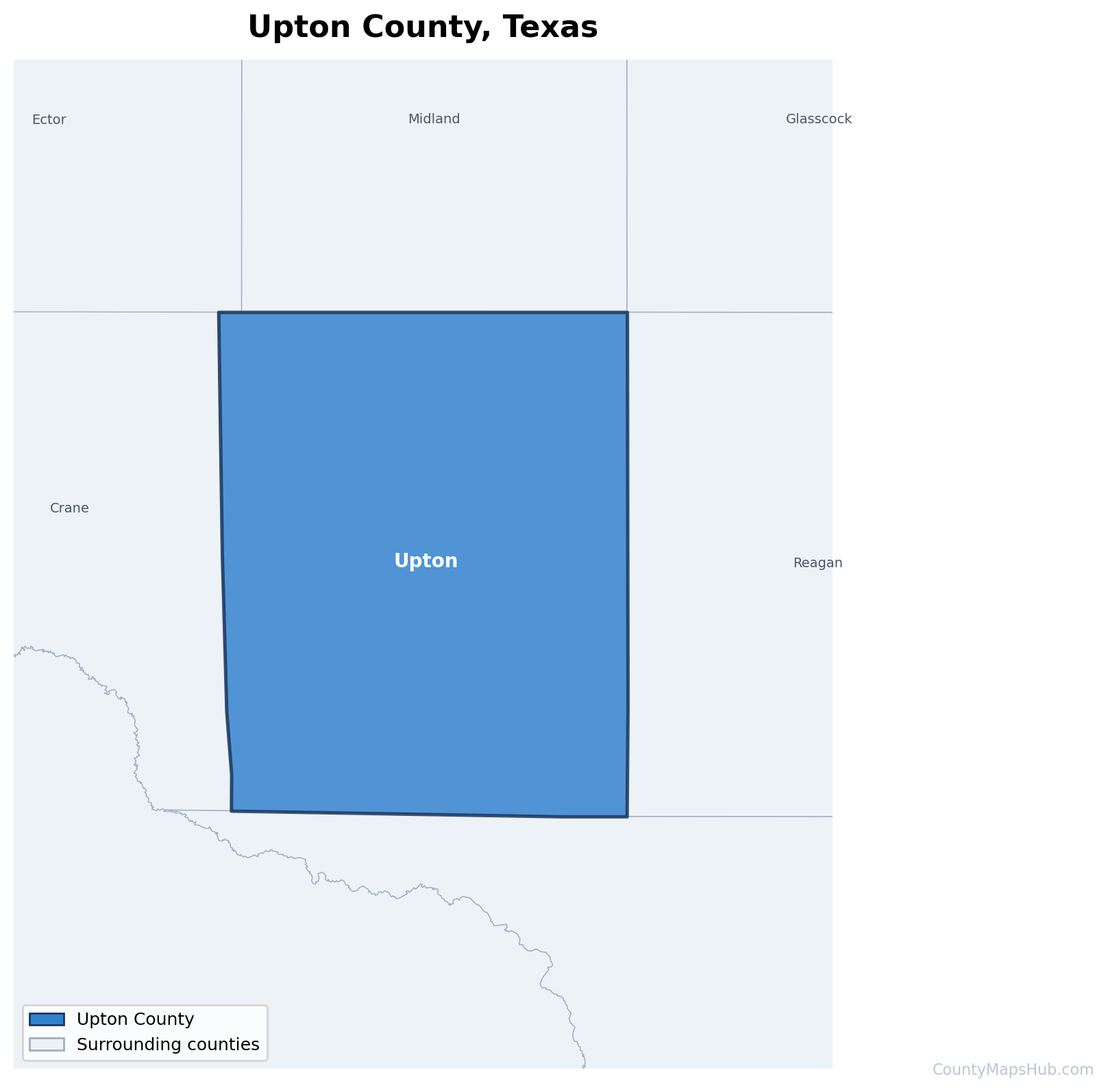 Upton County map