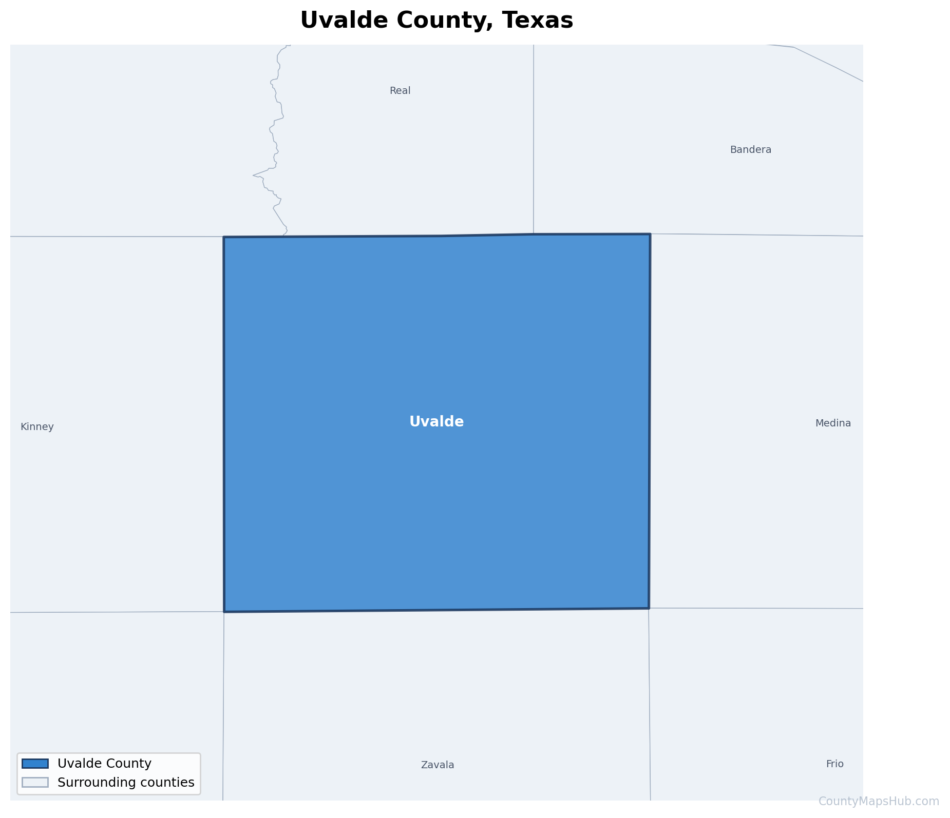 Uvalde County map
