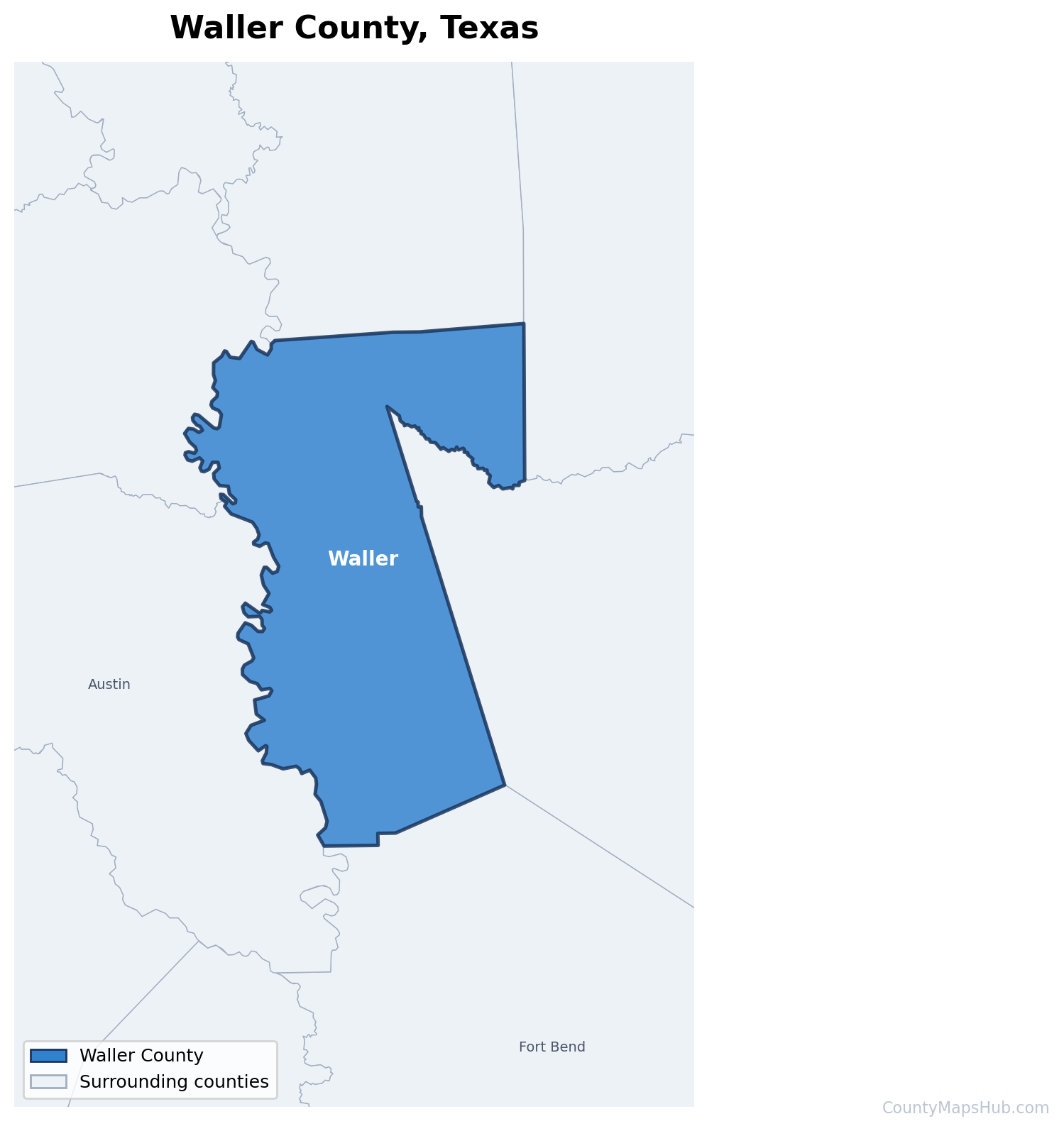 Waller County map