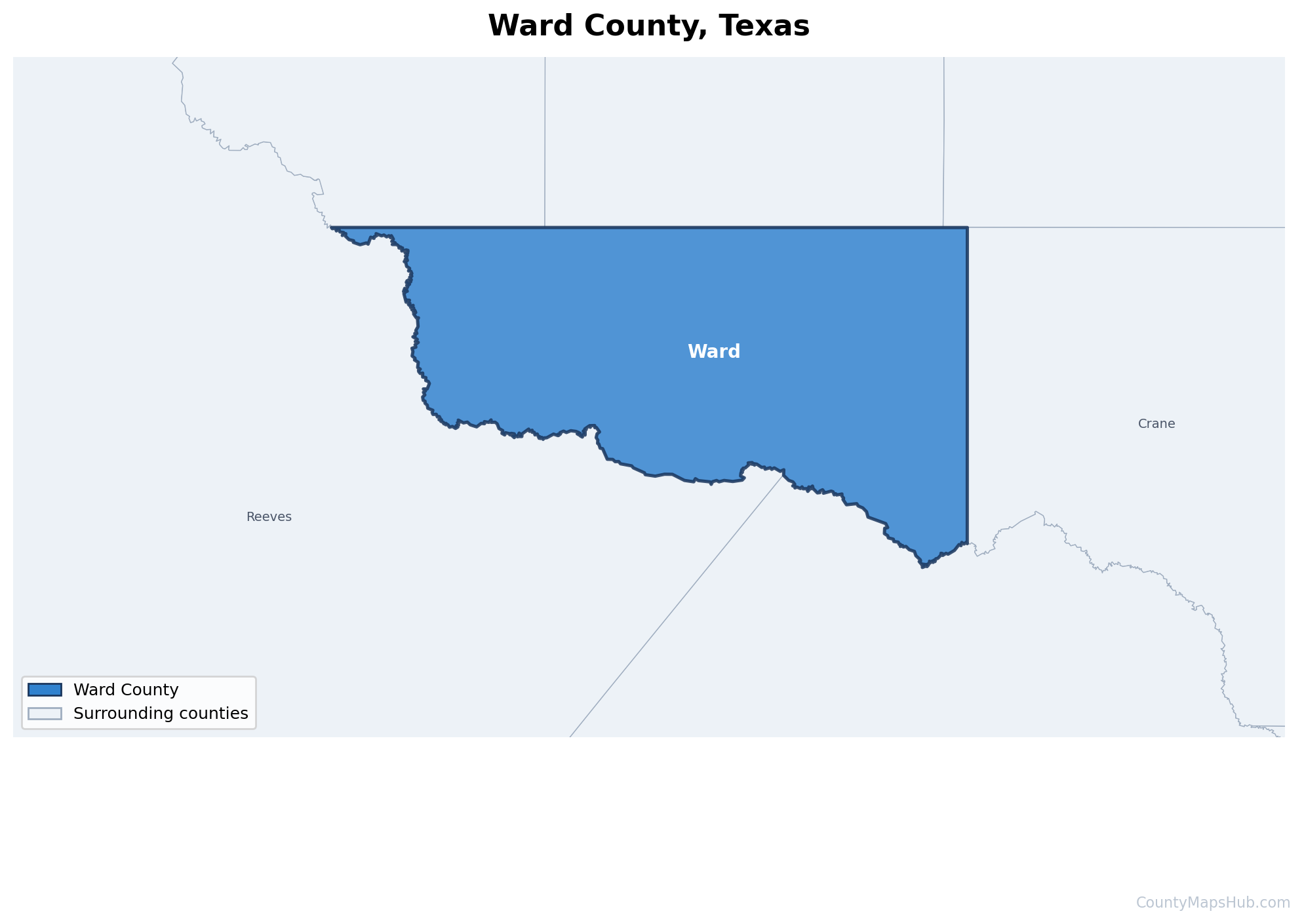 Ward County map