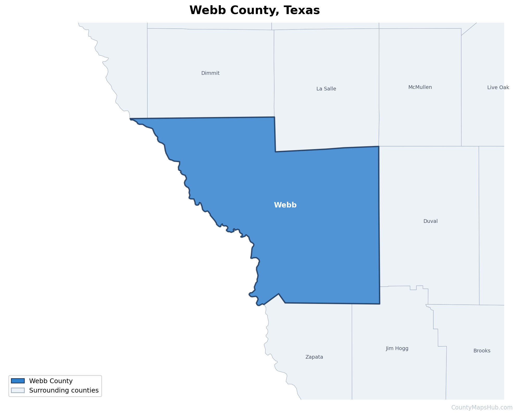 Webb County map
