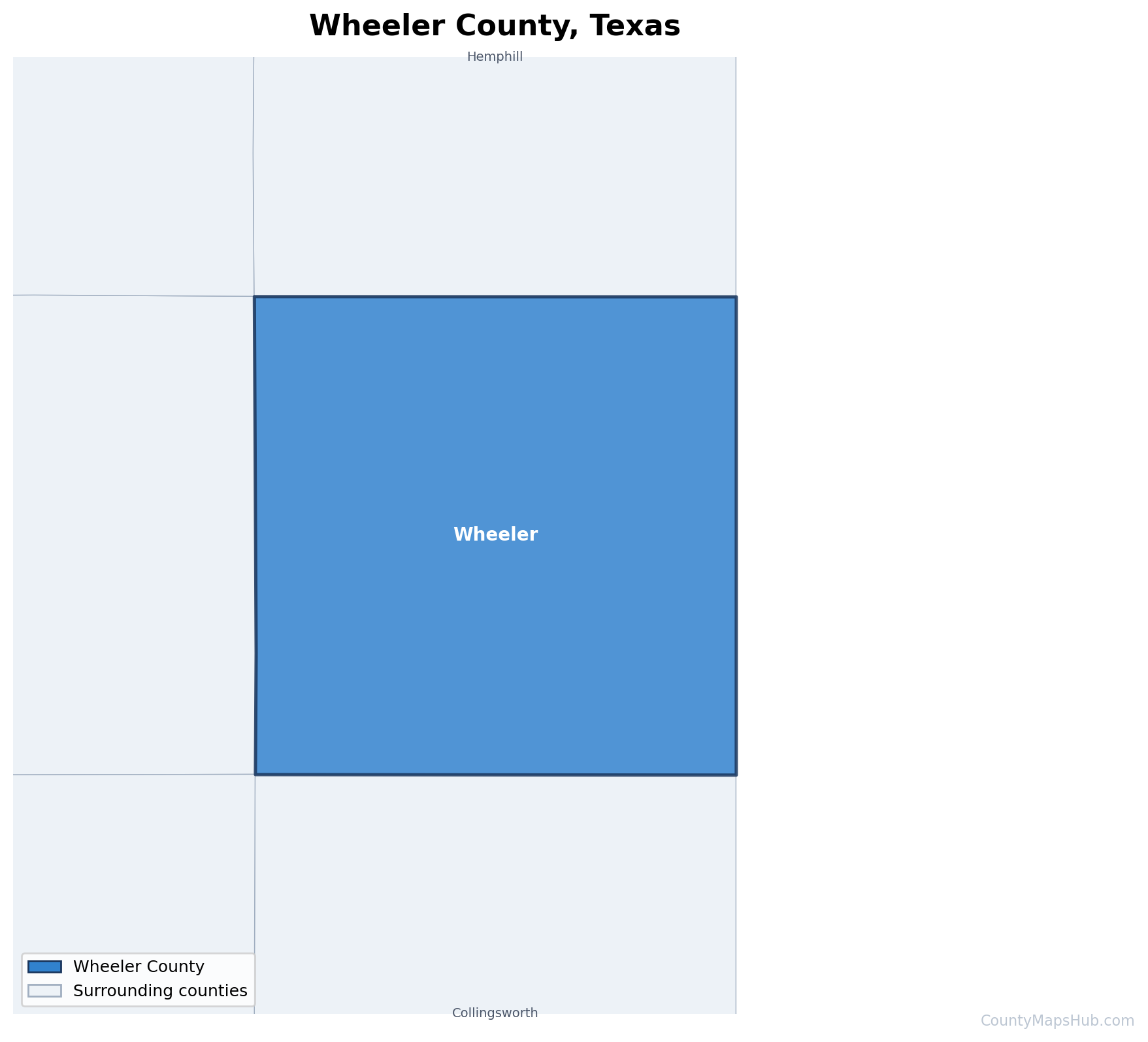 Wheeler County map