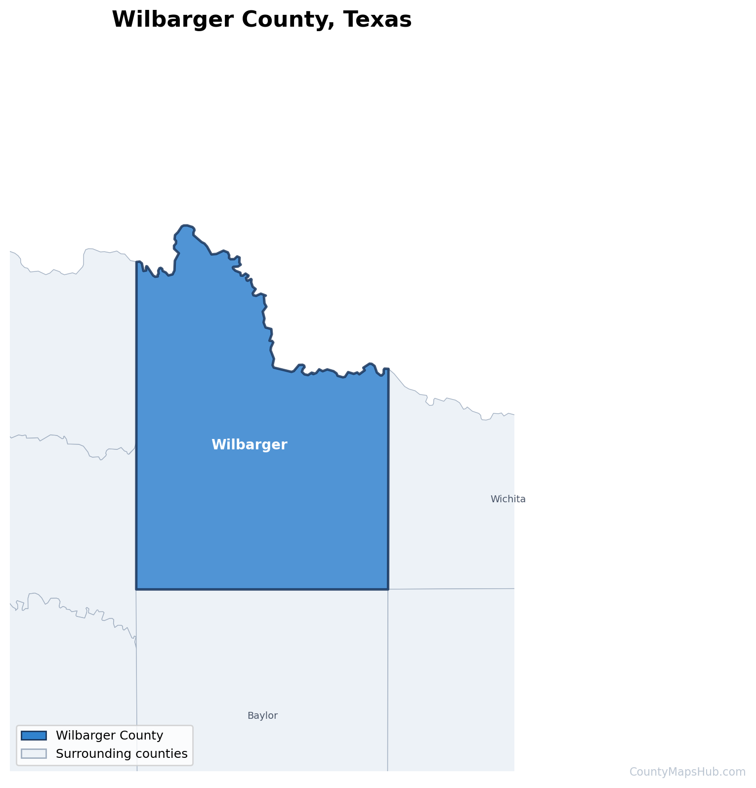 Wilbarger County map