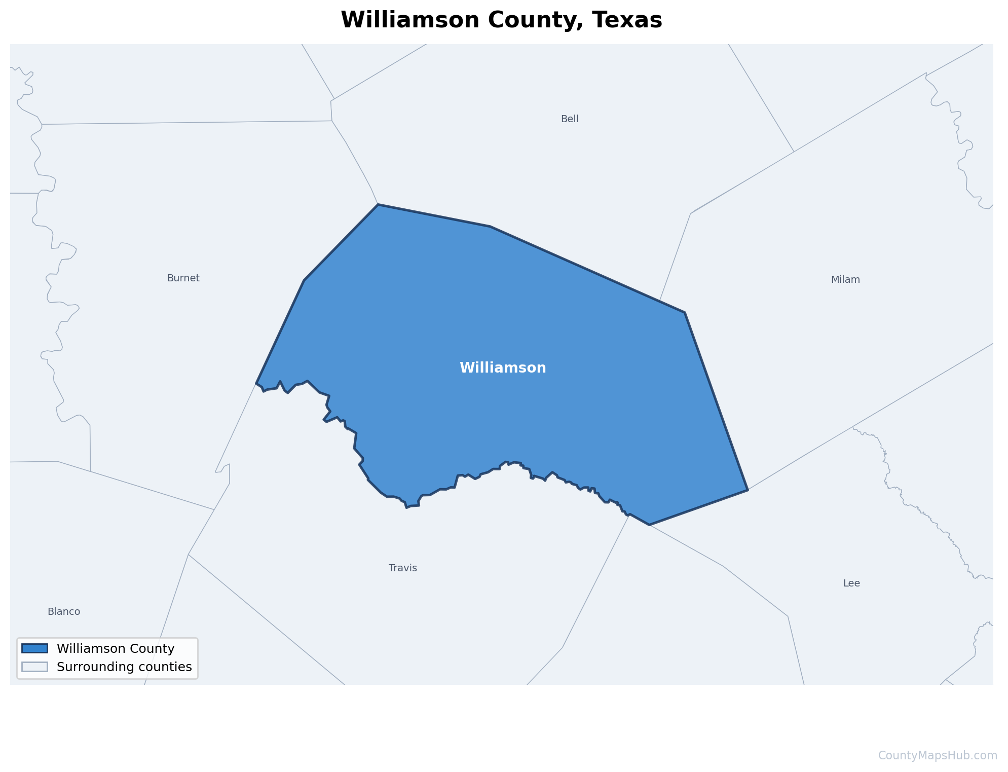 Williamson County map