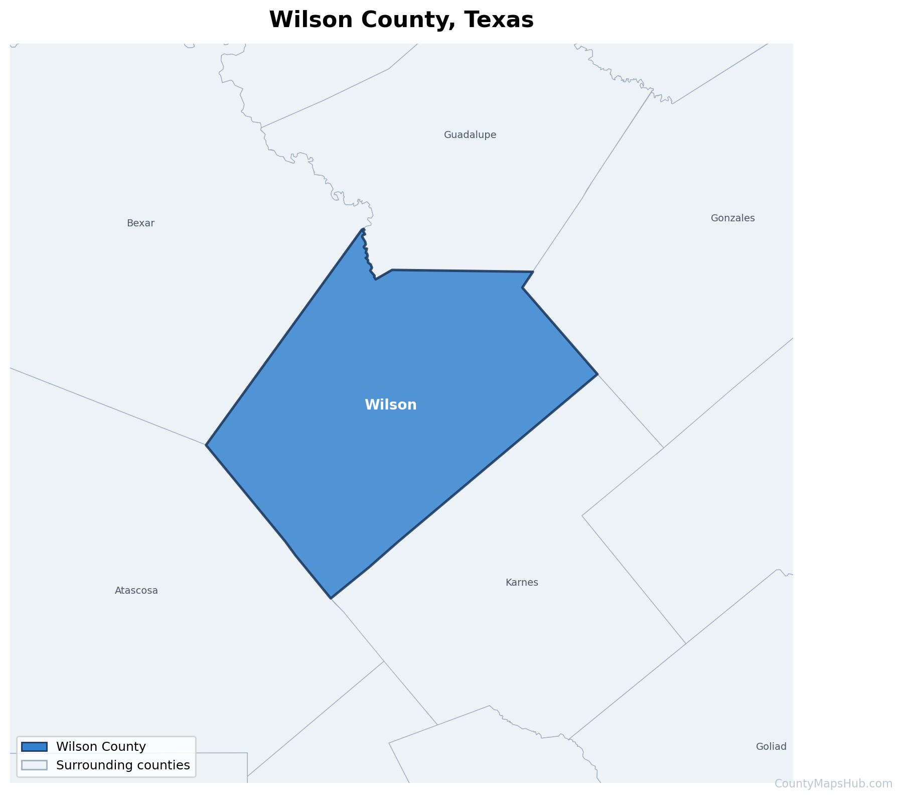 Wilson County map