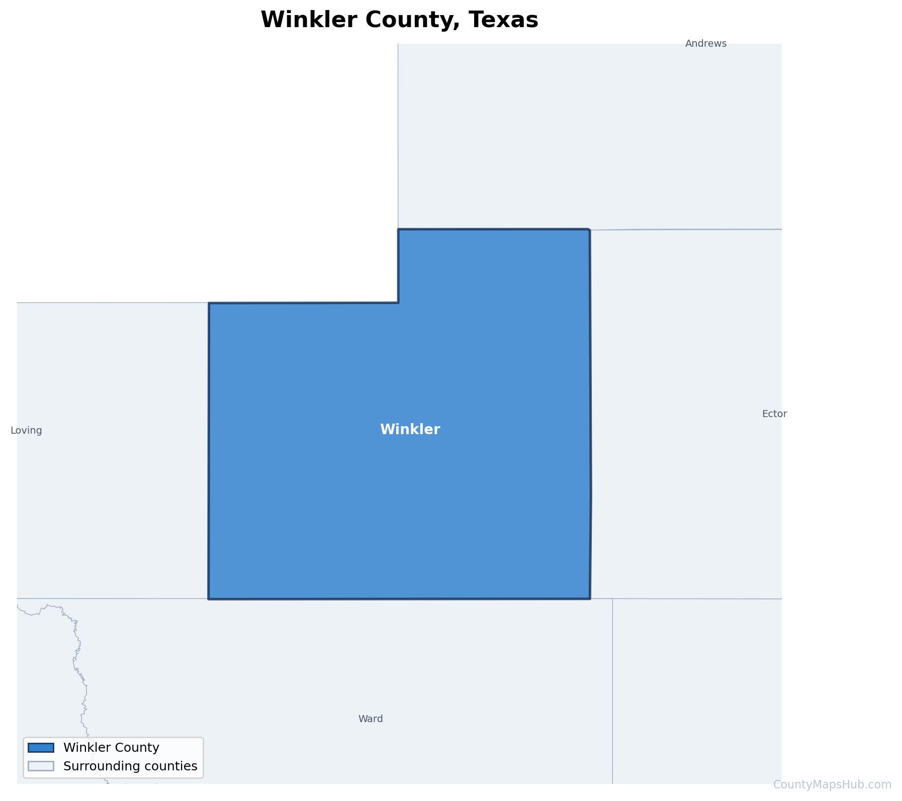 Winkler County map