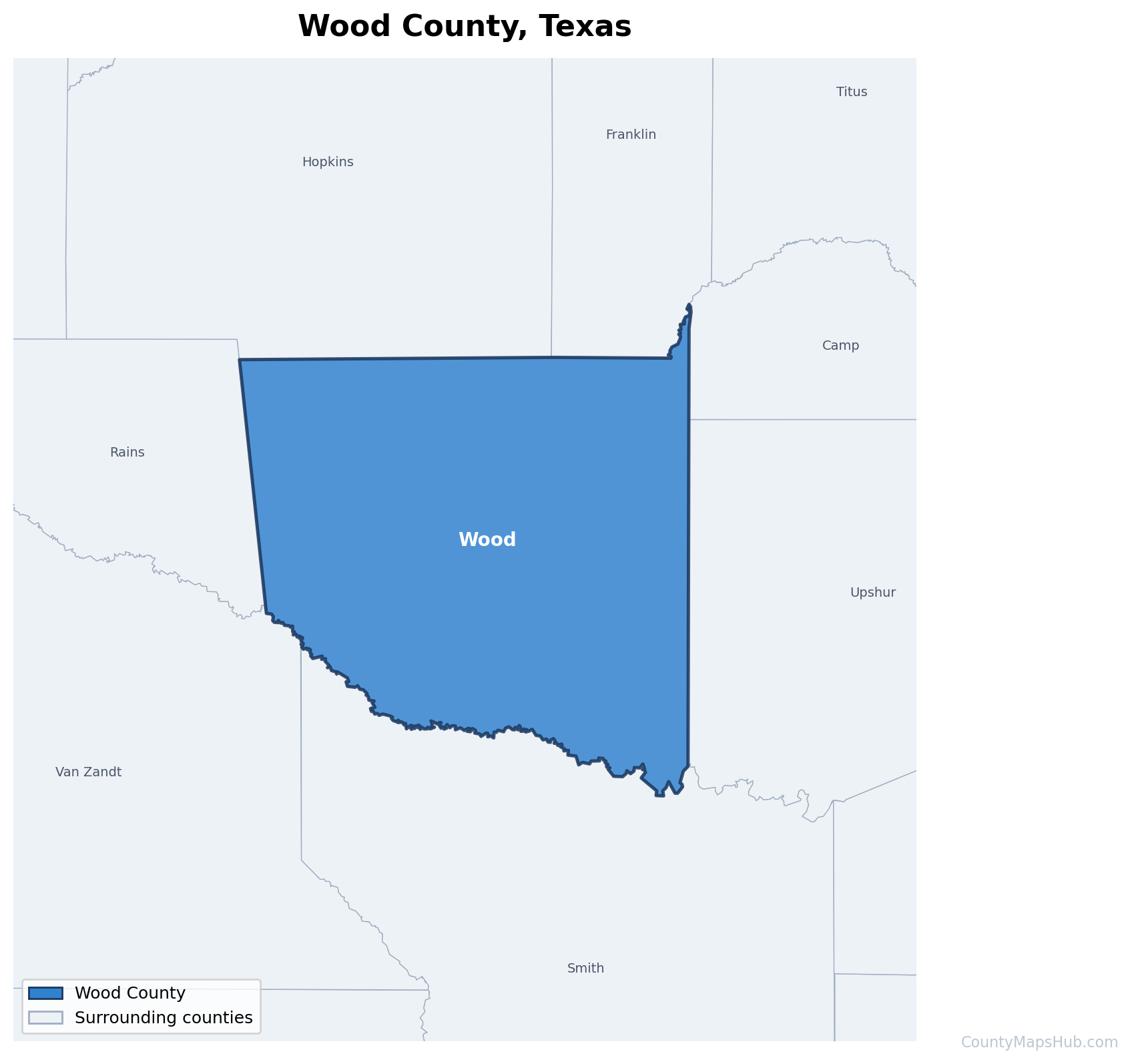 Wood County map