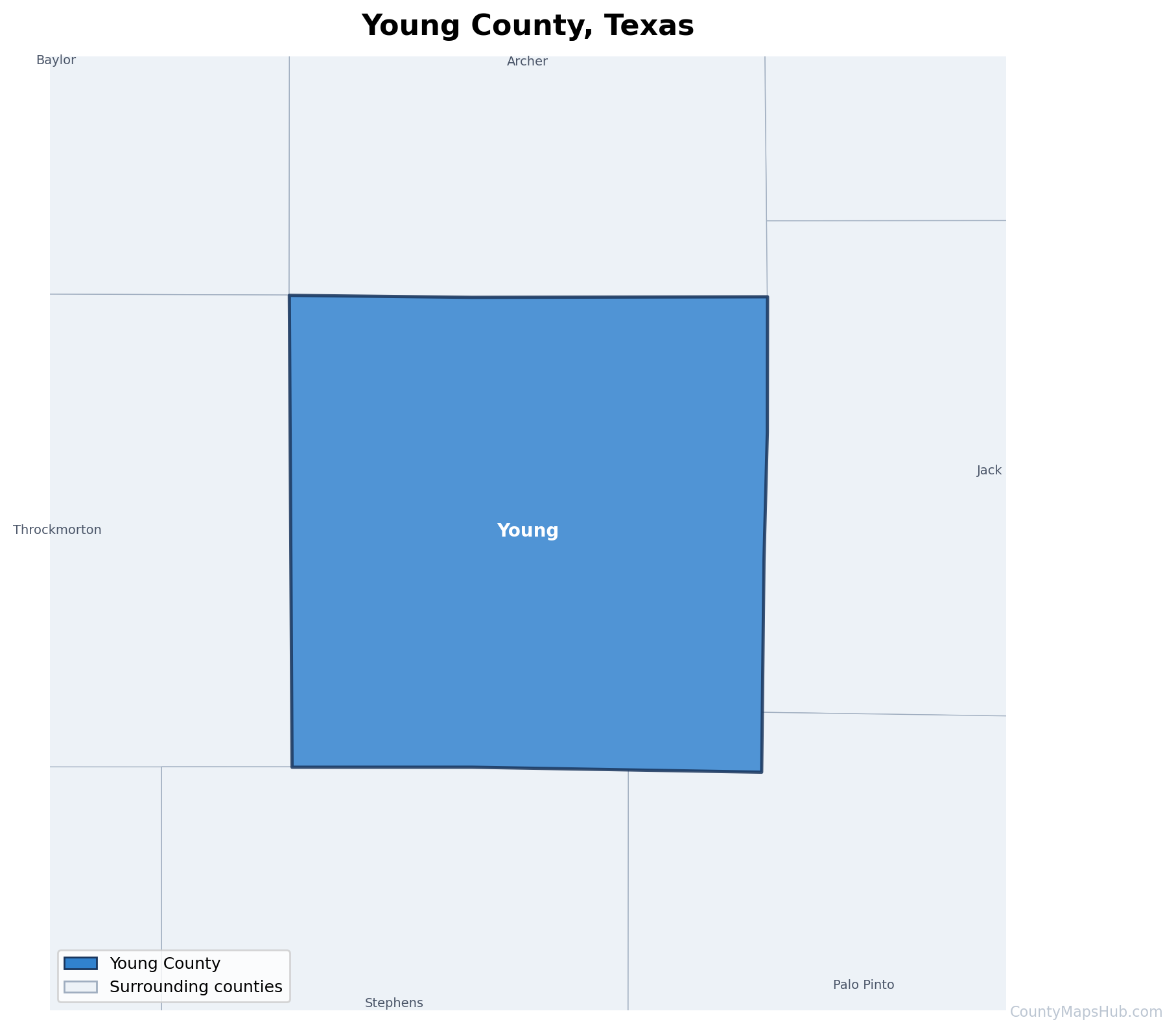 Young County map