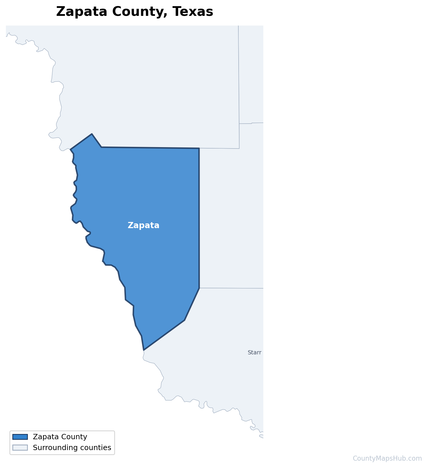 Zapata County map